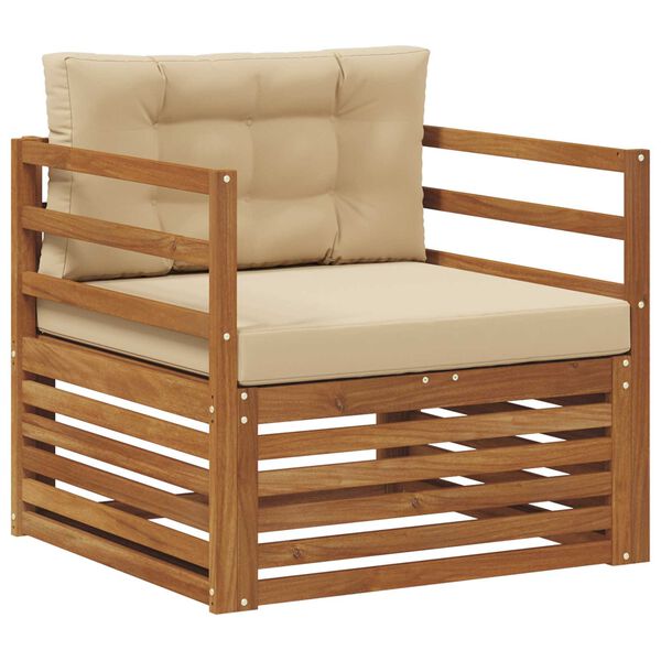 vidaXL Set di divani da esterno Legno di Acacia Massello e Poliestere