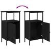 vidaXL Armadio da Notte Rovere Nero 41 x 31 x 80 cm Legno multistrato
