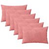 vidaXL Federa 6 pcs HEERLEN Rosa 40 x 60 cm Velluto