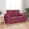 vidaXL Divano letto 60cm Rosso Vino Tessuto