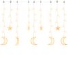 vidaXL Luci Fatate Stella e Luna con Telecomando 138 LED Bianco Caldo