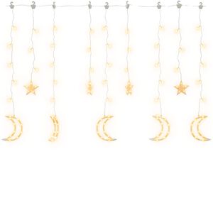 vidaXL Luci Fatate Stella e Luna con Telecomando 138 LED Bianco Caldo