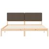 vidaXL Letto con Testiera Rivestita Talpa 180 x 200 cm Pino massello