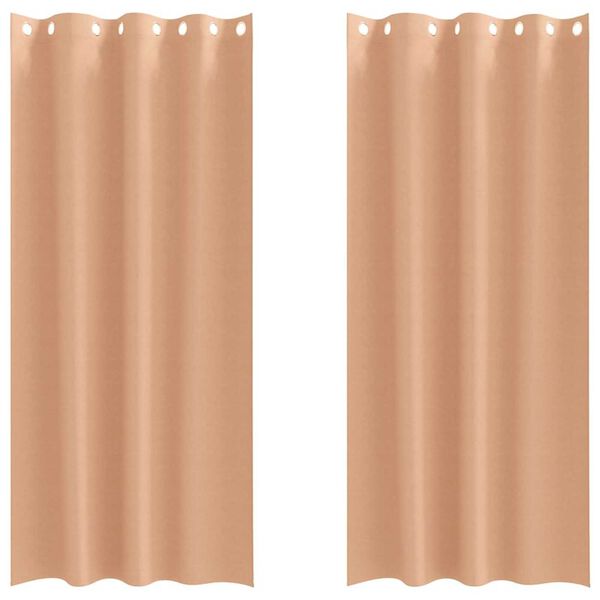 vidaXL Tende Blackout con Anelli 2 pcs Marrone Chiaro 245 x 140 cm