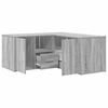 vidaXL Mobile Angolare Grigio Sonoma 160x40x45 cm in Truciolato