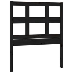 vidaXL Testiera per Letto Nera 95,5x4x100 cm in Legno Massello di Pino