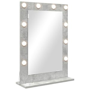 vidaXL Specchio da Vanit&agrave; Rettangolare Grigio cemento 70 x 50 x 18 cm