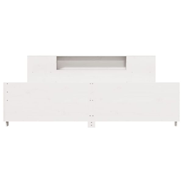 vidaXL Giroletto senza Materasso Bianco 180x200 cm Legno Massello Pino