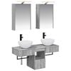 vidaXL Set di Armadi da Bagno 5 pcs Sonoma grigio 43 x 16 x 62,5 cm
