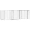 vidaXL Gabbia per cani Argento 600 x 200 x 200 cm Acciaio zincato