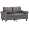 vidaXL Divano a 2 Posti Grigio 120 cm in Similpelle