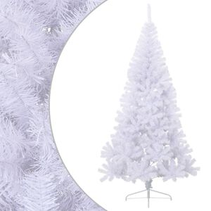 vidaXL Albero di Natale Artificiale Met&agrave; con Supporto Bianco 210cm PVC