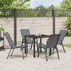 vidaXL Set da Pranzo per Giardino 5 pcs Grigio e Nero