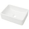 vidaXL Lavandino in Ceramica Bianca 41x30x12 cm