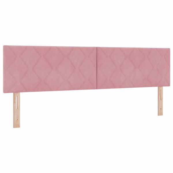 vidaXL Letto a molle con materasso Rosa 200 x 180 cm Poliestere