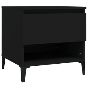 vidaXL Tavolino Nero 50x46x50 cm in Legno Multistrato