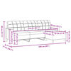 vidaXL Divano a 3 Posti con Poggiapiedi Marrone 210cm in Tessuto