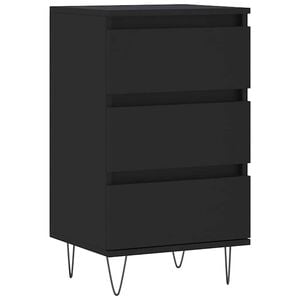 vidaXL Credenza Nera 40x35x70 cm in Legno Multistrato