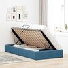 vidaXL Letto con Contenitore Blu Scuro 90 x 190 cm Velluto