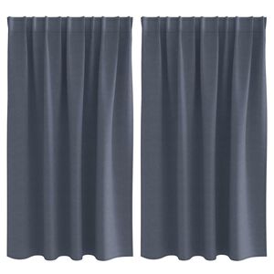 vidaXL Tende Blackout con Anelli 2 pz Antracite 140 x 140 cm