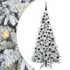 vidaXL Albero di Natale Artificiale con Rami Pieghevoli Bianco 180 cm