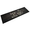 vidaXL Tappeto da Cucina Lavabile Nero Tazza 45x150 cm in Velluto