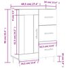 vidaXL Credenza 69,5x34x90 cm in Legno Multistrato Bianco Lucido