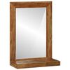 vidaXL Specchio da bagno Rettangolare Marrone Legno di Acacia Massello