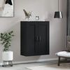 vidaXL Mobile a Parete Nero 69,5x34,90 cm in Legno Multistrato