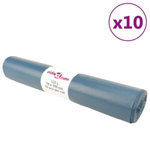 vidaXL Sacchetti per Cestini 100 pz Blu 120 L