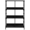 vidaXL Libreria Nera 78,5x33x117,5 cm in Legno Multistrato