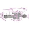 vidaXL Set da Pranzo per Giardino con cuscino 7 pcs Beige e grigio