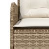 vidaXL Set Divani da Giardino 2 pz con Cuscini Beige in Polyrattan