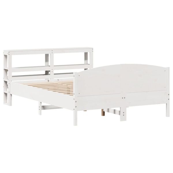 vidaXL Letto senza Materasso Bianco 160x200 cm Legno Massello di Pino
