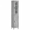 vidaXL Credenza Grigio Cemento 34,5x34x180 cm in Legno Multistrato