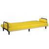 vidaXL Divano Letto con Braccioli Giallo Chiaro in Tessuto