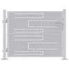 vidaXL Cancello da giardino 85 x 70 cm Acciaio Inox Argento Bloccabile