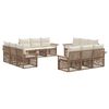 vidaXL Set Divano da Giardino 12 pcs Beige polyrattan
