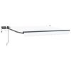 vidaXL Tenda retrattile manuale con LED Bianco e Antracite 3,5 x 2,5 m