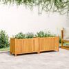 vidaXL Fioriera Giardino con Rivestimento 153x38,5x50 Massello Acacia