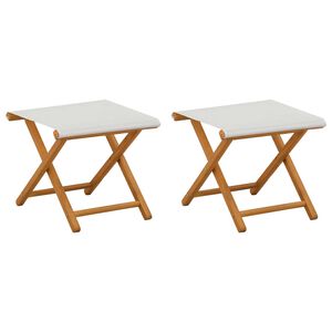 vidaXL Lettino 2 pcs Legno di Eucalipto Massello Crema