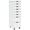 vidaXL Armadietto Rotante con Cassetti MOSS Bianco Legno Massello Pino