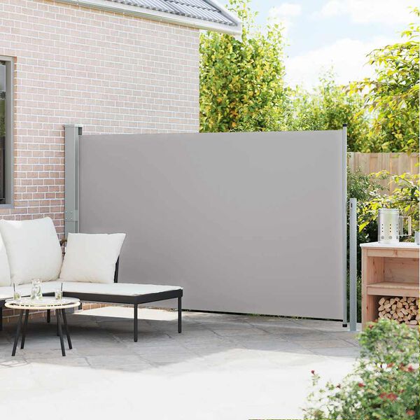 vidaXL Tenda Laterale Retrattile per Patio 170x300 cm Grigio