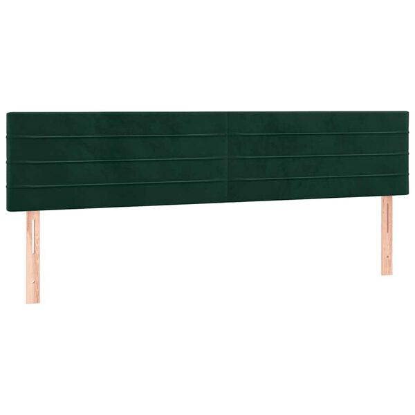 vidaXL Testiere 2 pz Verde Scuro 100x5x78/88 cm in Velluto