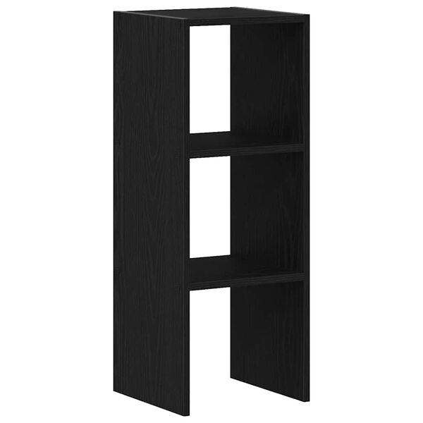 vidaXL Libreria Impilabili Rovere Nero 30x30x80 cm Legno Multistrato
