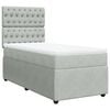 vidaXL Giroletto a Molle con Materasso Grigio Chiaro 100x200cm Velluto