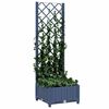 vidaXL Fioriera da giardino con traliccio blu grigio 40x40x121,5 cm PP