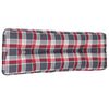 vidaXL Cuscino per Pallet a Quadri Rossi 120x40x12 cm in Tessuto