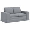 vidaXL Set di divani 2 pcs Grigio chiaro 182 x 80 x 82 cm Tessuto
