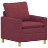 vidaXL Divano Rosso Vino 76 x 81 x 87,5 cm Tessuto